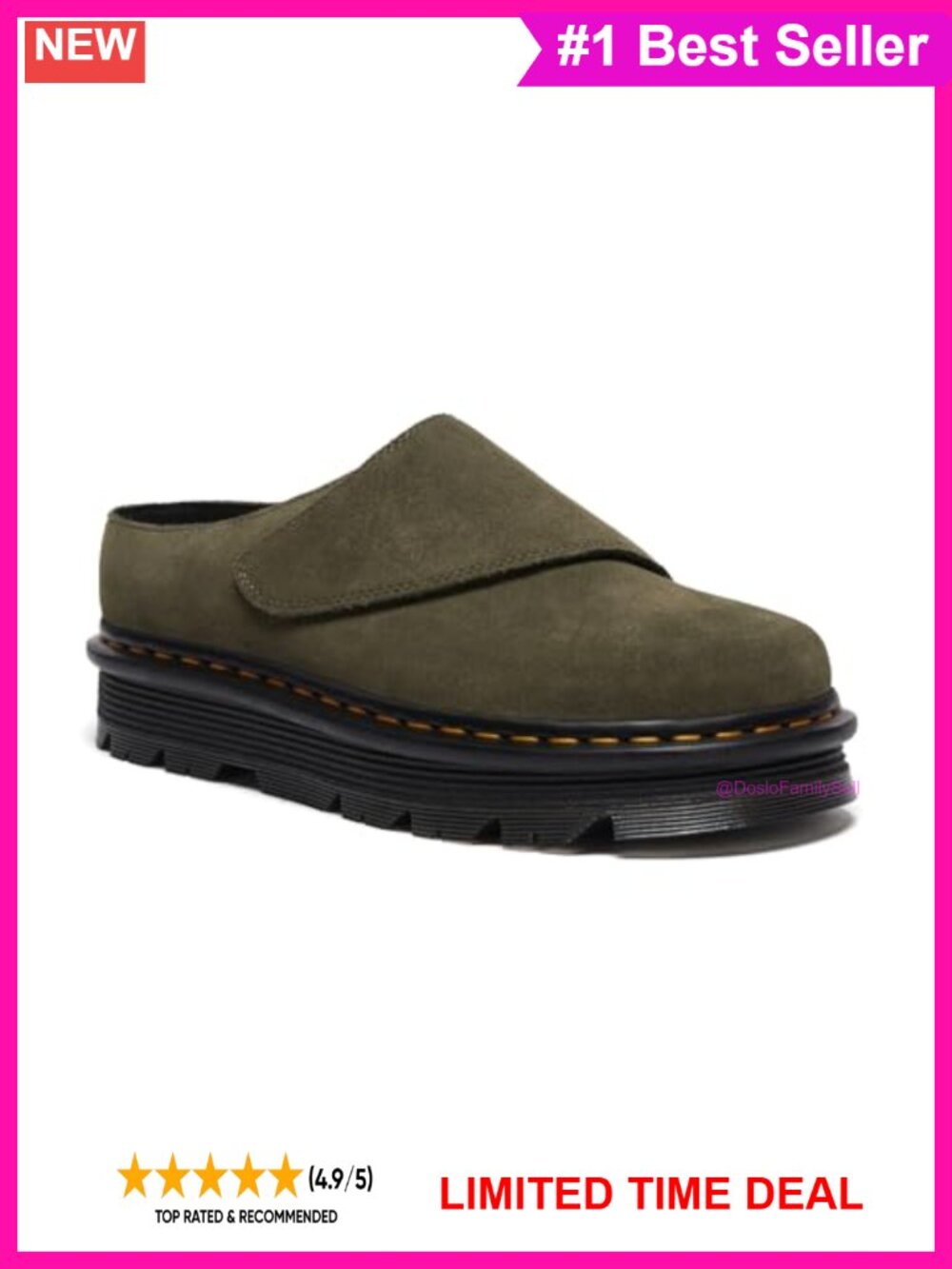 Zebzag Anywair Suede Mule Platform Slip-On Comfort Shoe
